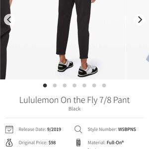 lululemon athletica Women’s On the Fly 7/8 Pant - Black